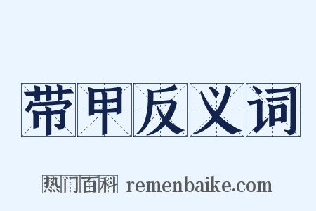 带甲反义词是什么意思的图片